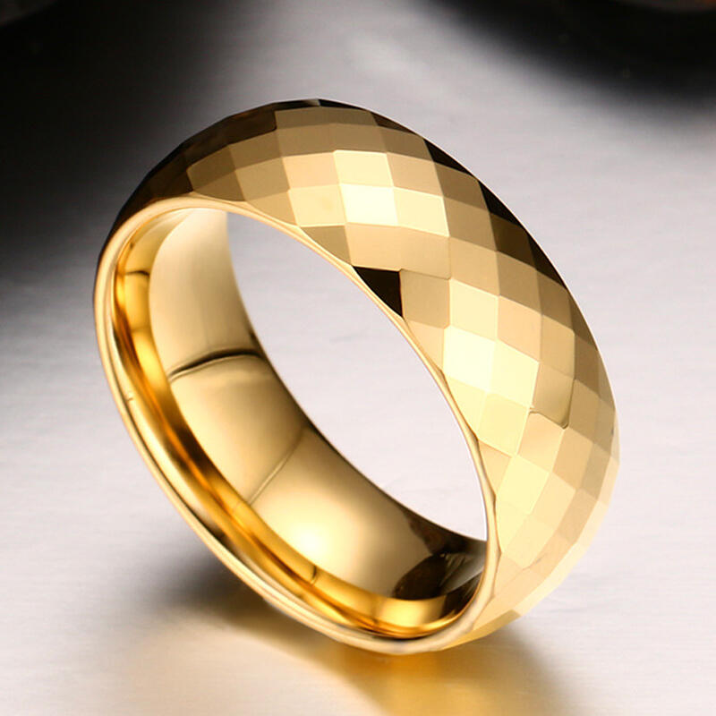 Jeulia Yellow Gold Tone Tungsten Steel Men's Band