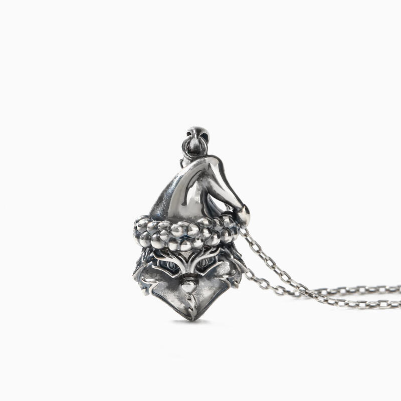 Jeulia "Christmas Monster" Sterling Silver Necklace