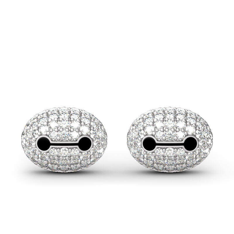 Jeulia "Inflatable Caretaker" Sterling Silver Stud Earrings