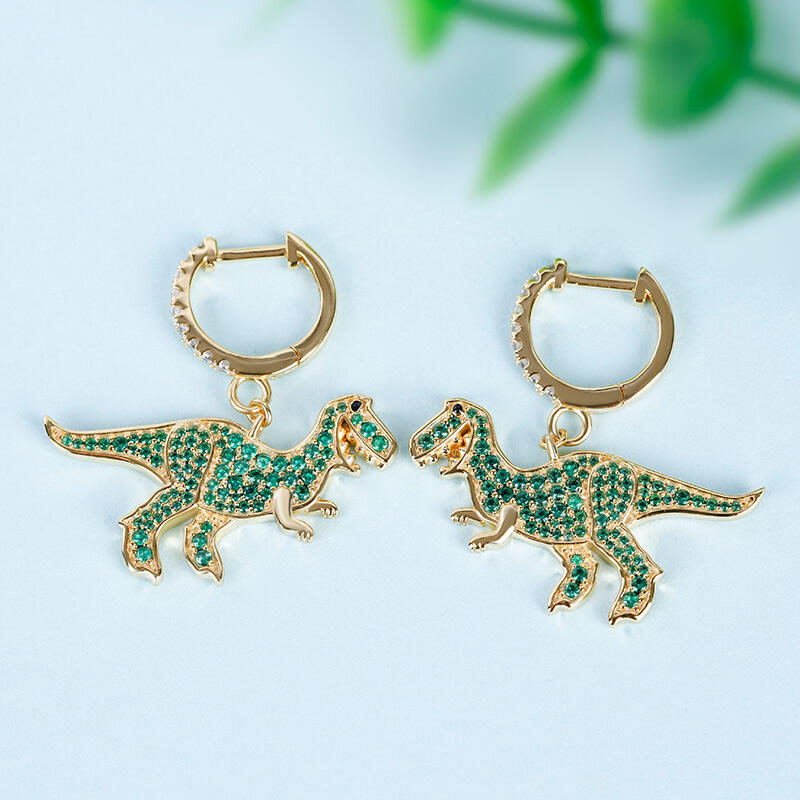 Jeulia Prehistoric Glamour Dinosaur Sterling Silver Earrings