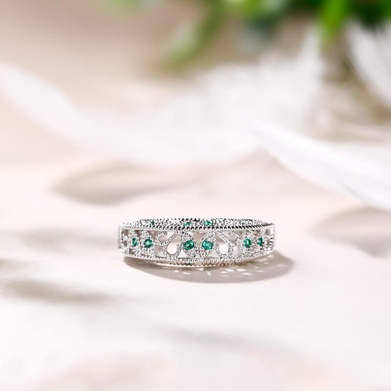 Jeulia スターリングシルバー ヴィンテージリーフ レディース リング