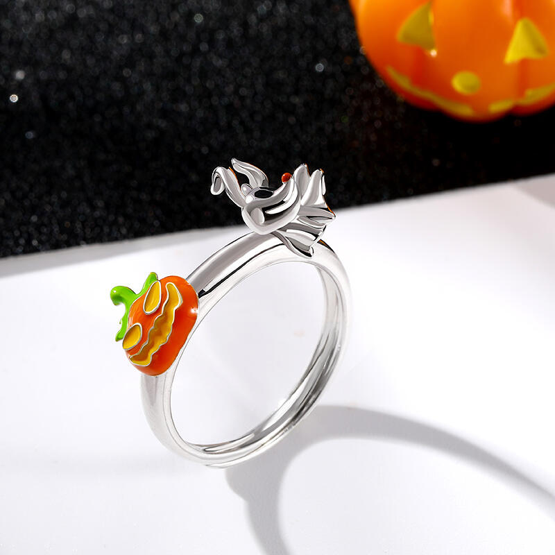 Jeulia "Play with it" Enamel Adjustable Sterling Silver Ring