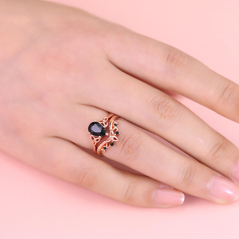 Jeulia ヴィンテージ シルバー リング セット