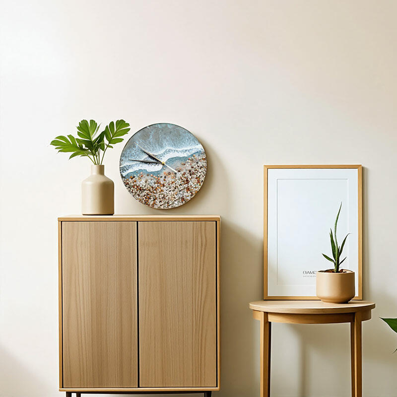 Reslol Enchanting Ocean Wave Resin Art Wall Clock