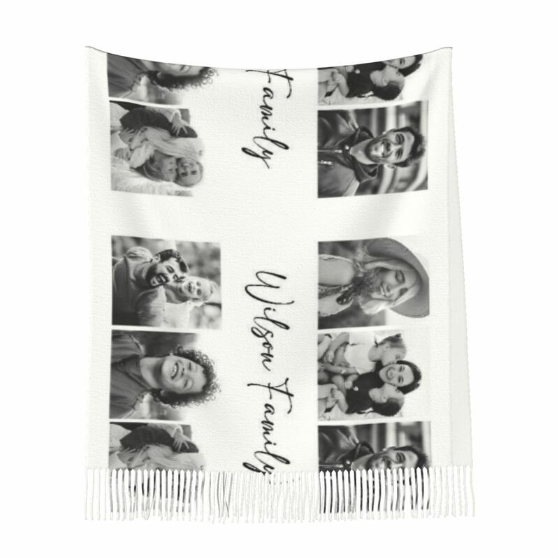 Custom Scarves with Family Photos Are a Practical New Year Gift for Family Members