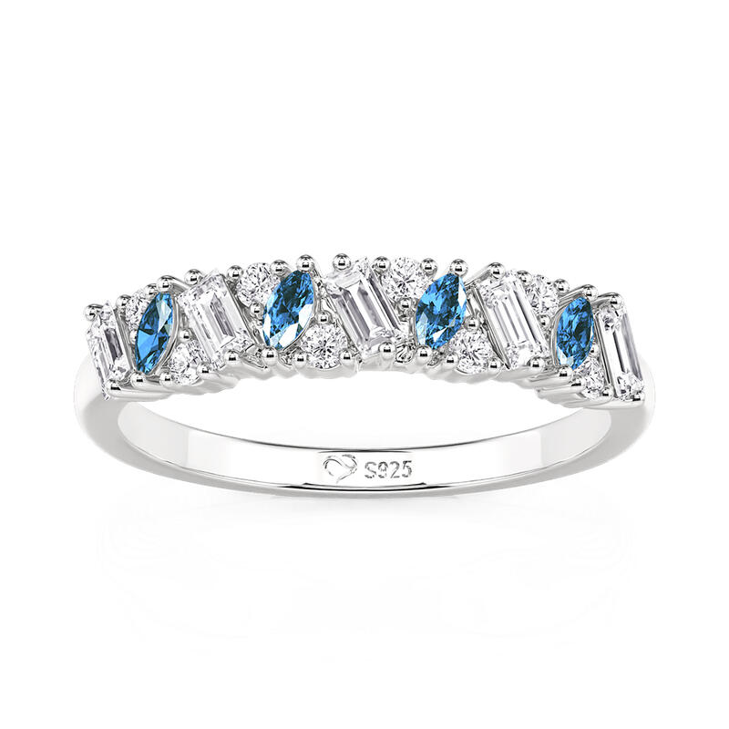 Jeulia Olivetta Stackable Eternity Ring Sterling Silver