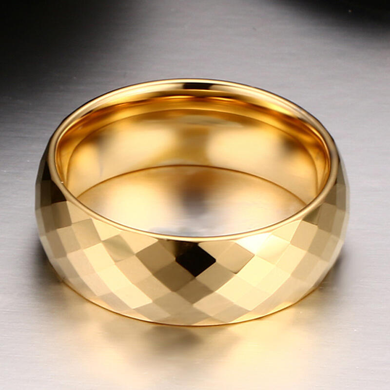 Jeulia Yellow Gold Tone Tungsten Steel Men's Band