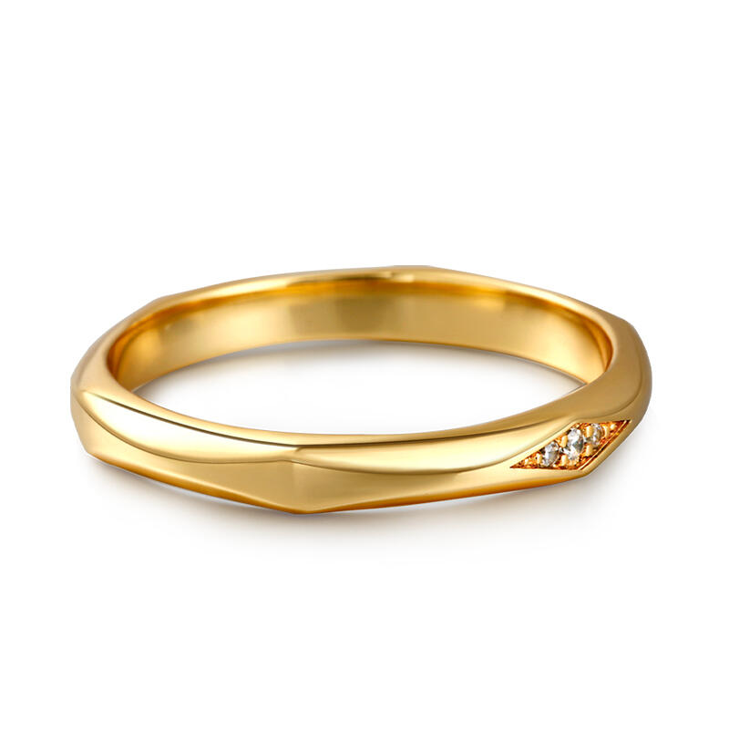 Jeulia Anillo dorado para mujer de promesa con diseño clásico plata de ley