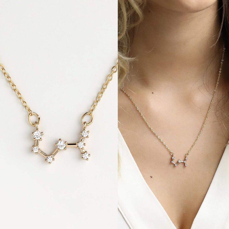 Jeulia Constellation Necklace With Stones Sterling Silver