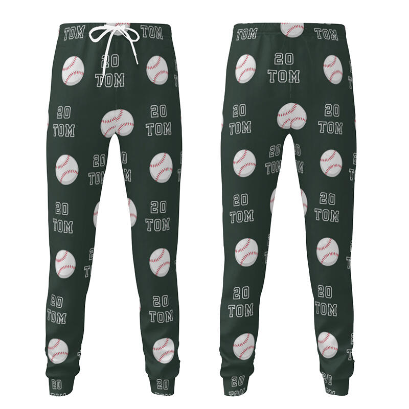Personalized Unisex Sweatpants Custom Name and Number Baseball Design Gift for Sports Lovers