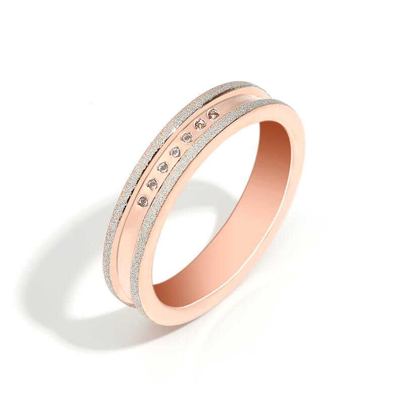 Jeulia "My Promise" Round Cut Sterling Silver Women's Band