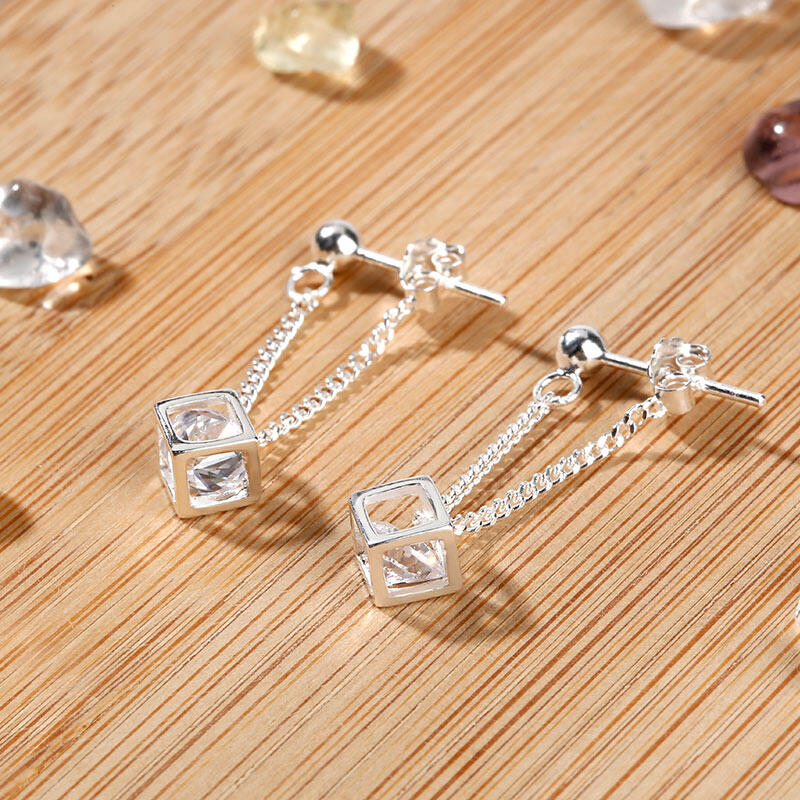 Jeulia Cubic Sterling Silver Earring Drops