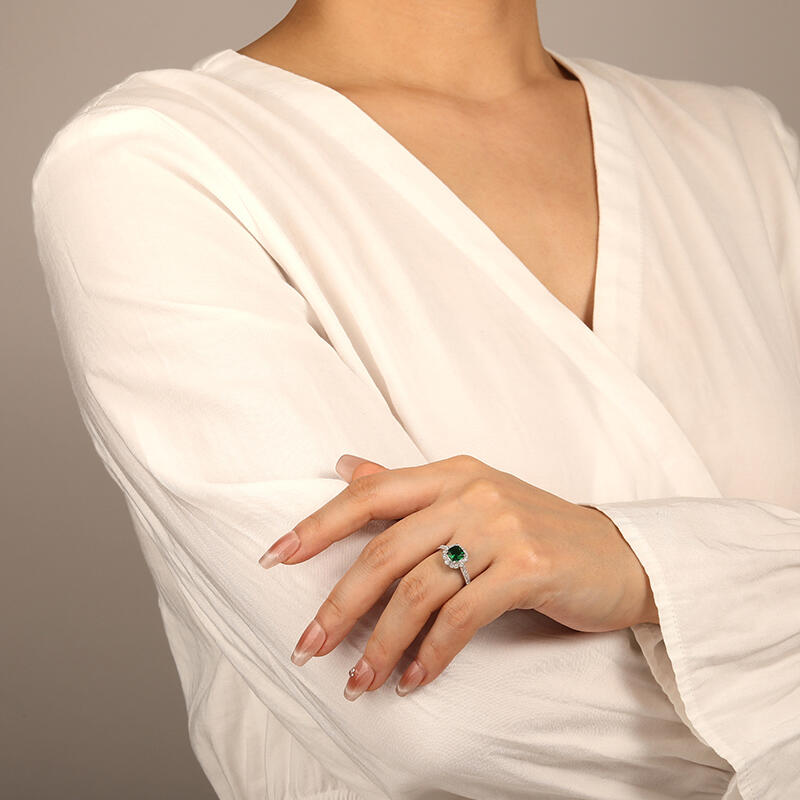 "Fragrance Of Love" Cushion Cut Halo Engagement Ring