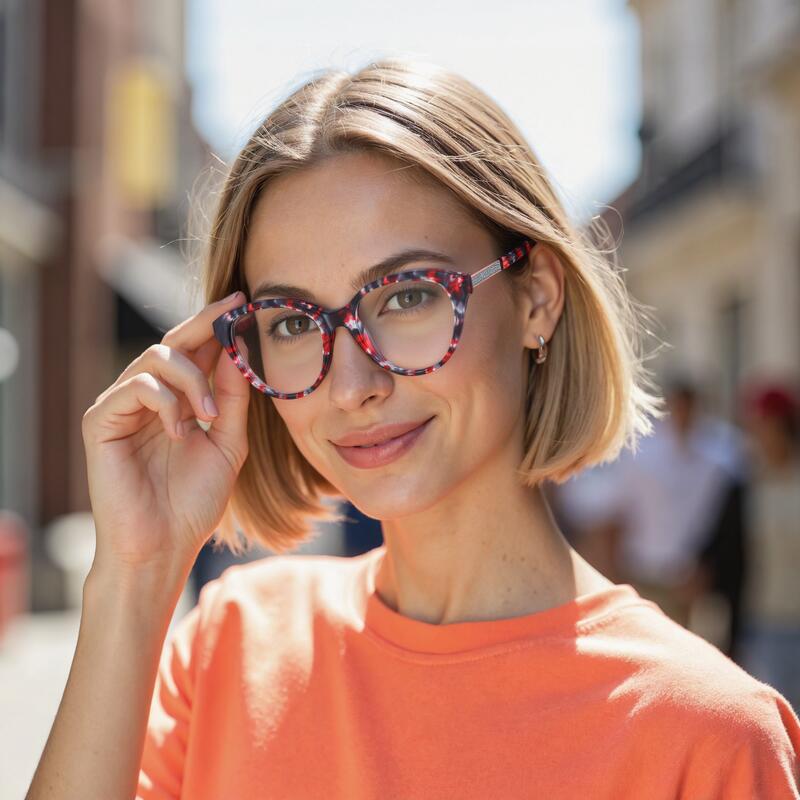 Occhiali da Vista Carol Cat Eye Rosso 