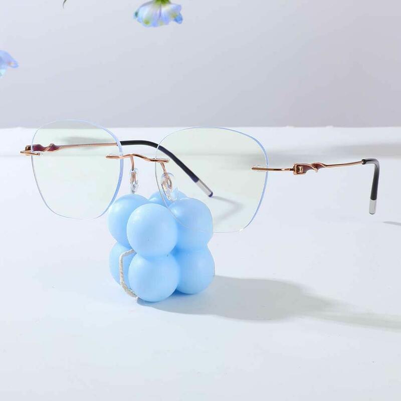 Lunettes de Vue Elva Carré Rose Doré