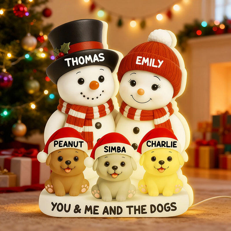 Personalized Name Night Light with Cute Animals Best Gift for Pet Lover