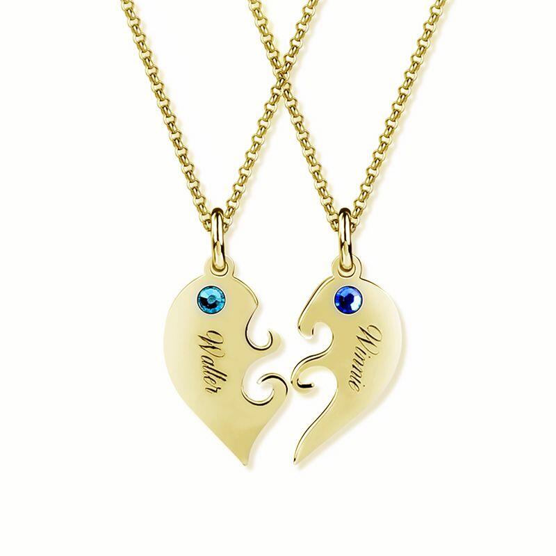 "Tu es Mon Eternel" Collier Forme Coeur Pour Couple