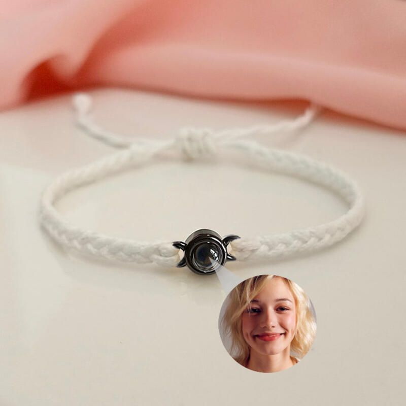 投影 写真 写真入り 組紐 ブレスレット スターリング シルバー