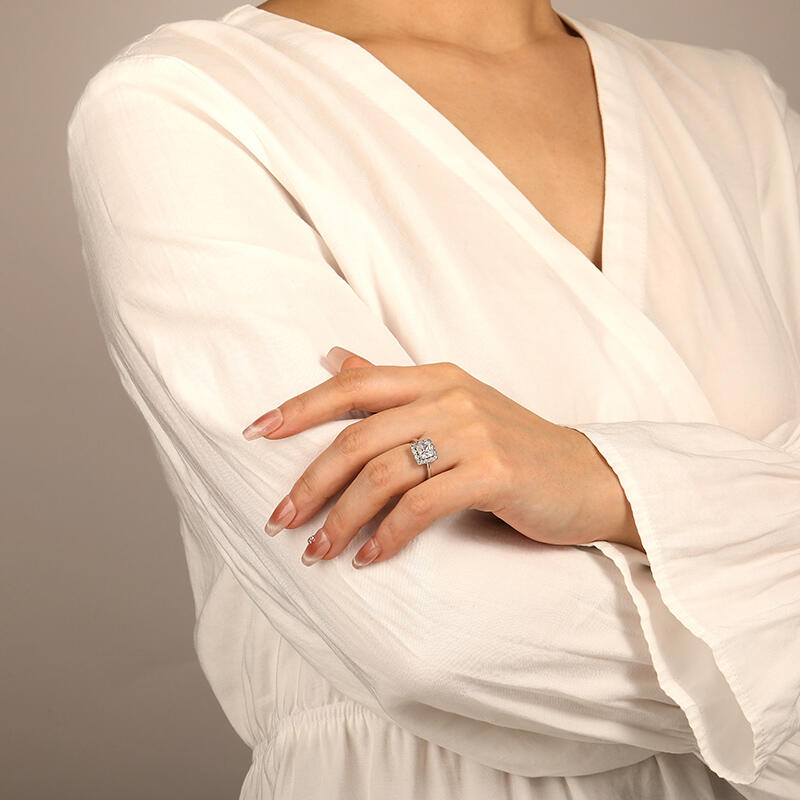 "All About You" Radiant Cut Halo Engagement Ring