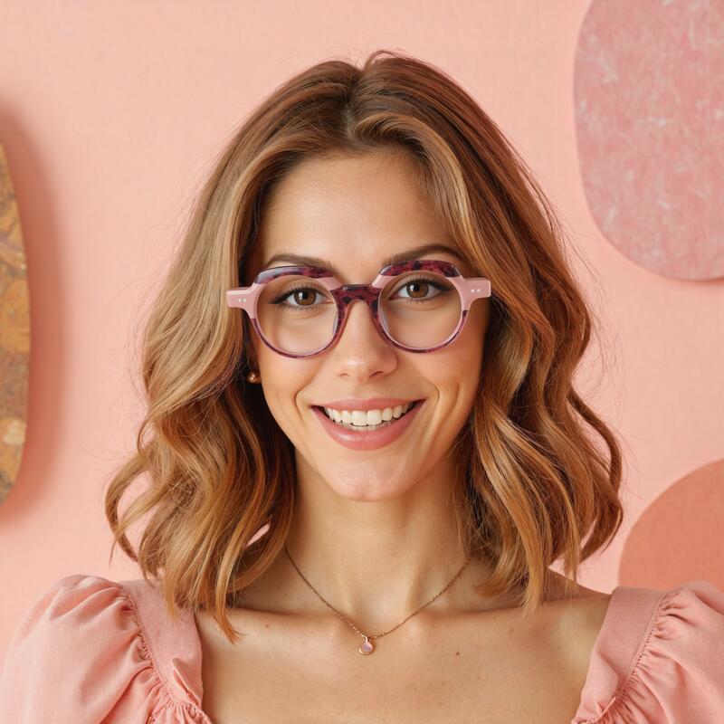 Occhiali da Vista Flynn Rotondo Rosa 