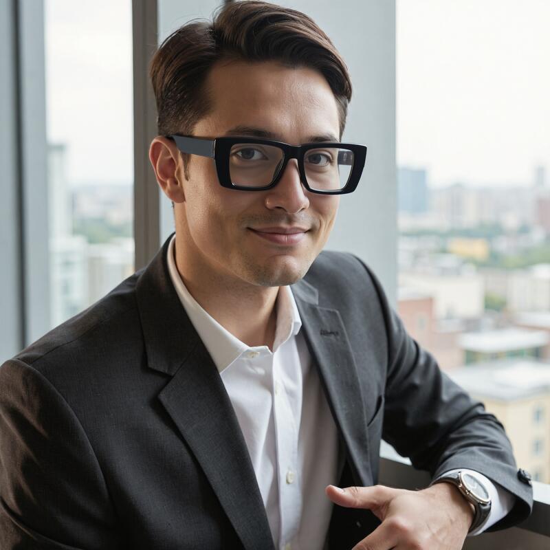 Hamiltion Quadratische Schwarze Brille