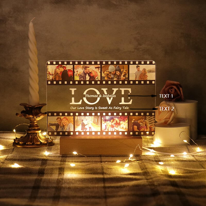 写真入れ 文字入れ アクリル ランプ オーダーメイド