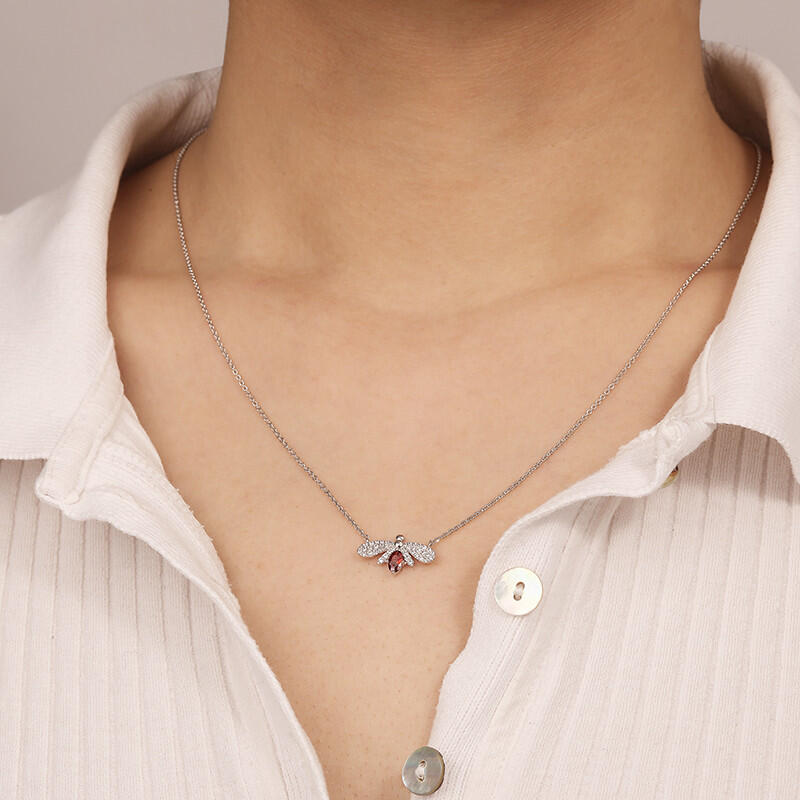 "Engel der Natur" Ovalschliff Halskette