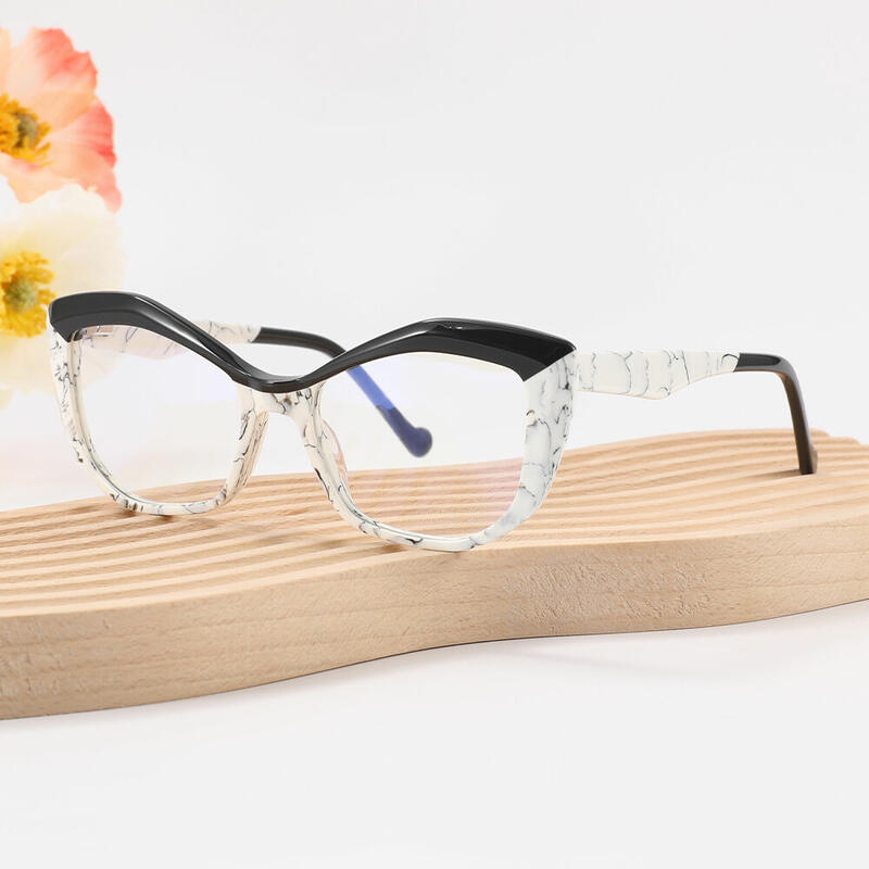 Sallins Cat Eye White Glasses