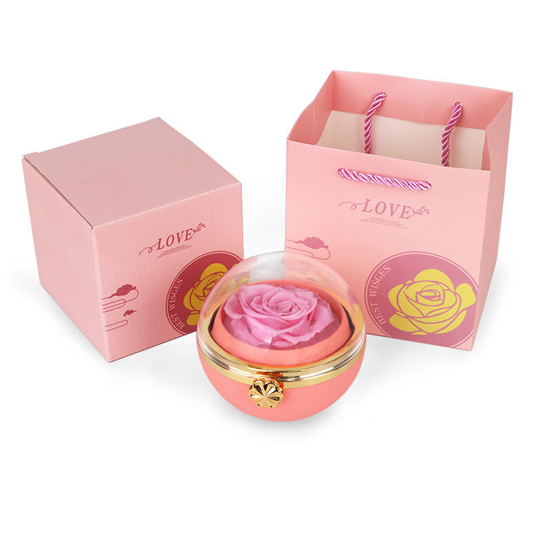 ローズ バラ ネックレス入り 刻印 ボックス付き ジュエリーセット