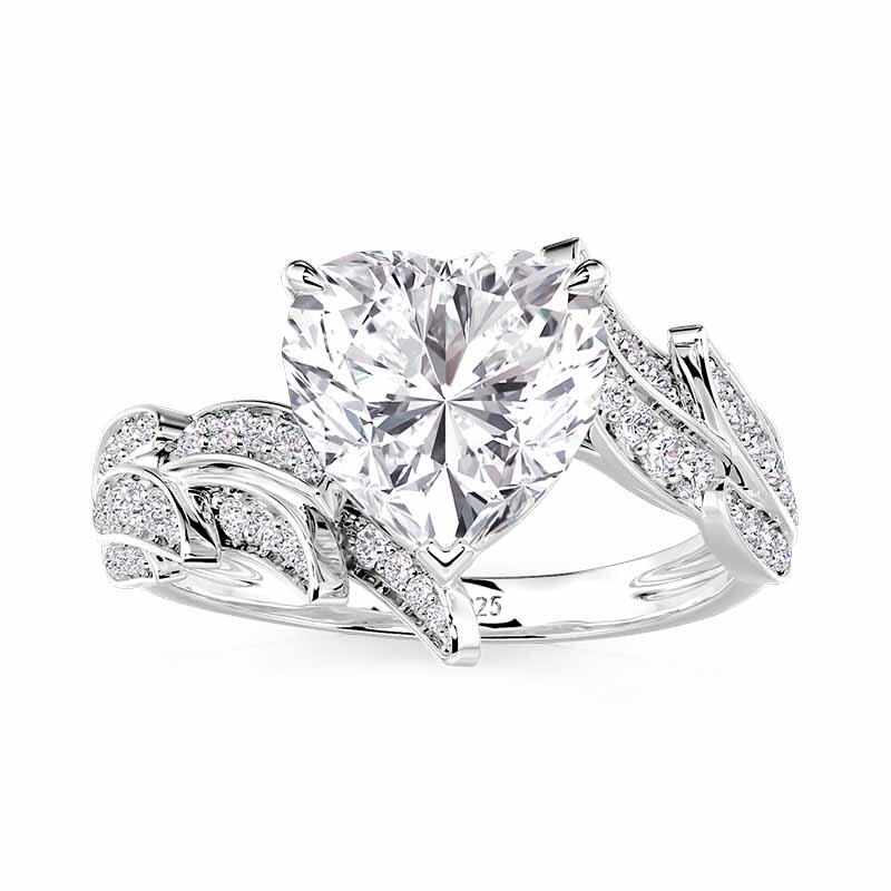 Jeulia Wing Bypass Design Heart Promise Ring
