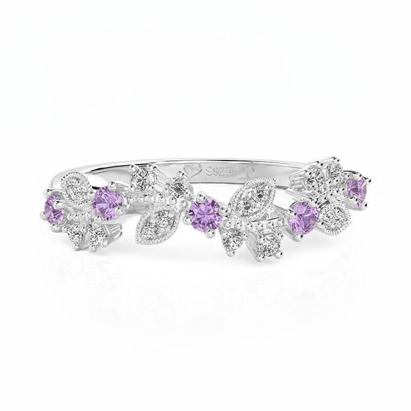 Jeulia Botanical Elements Custom Birthstone Ring