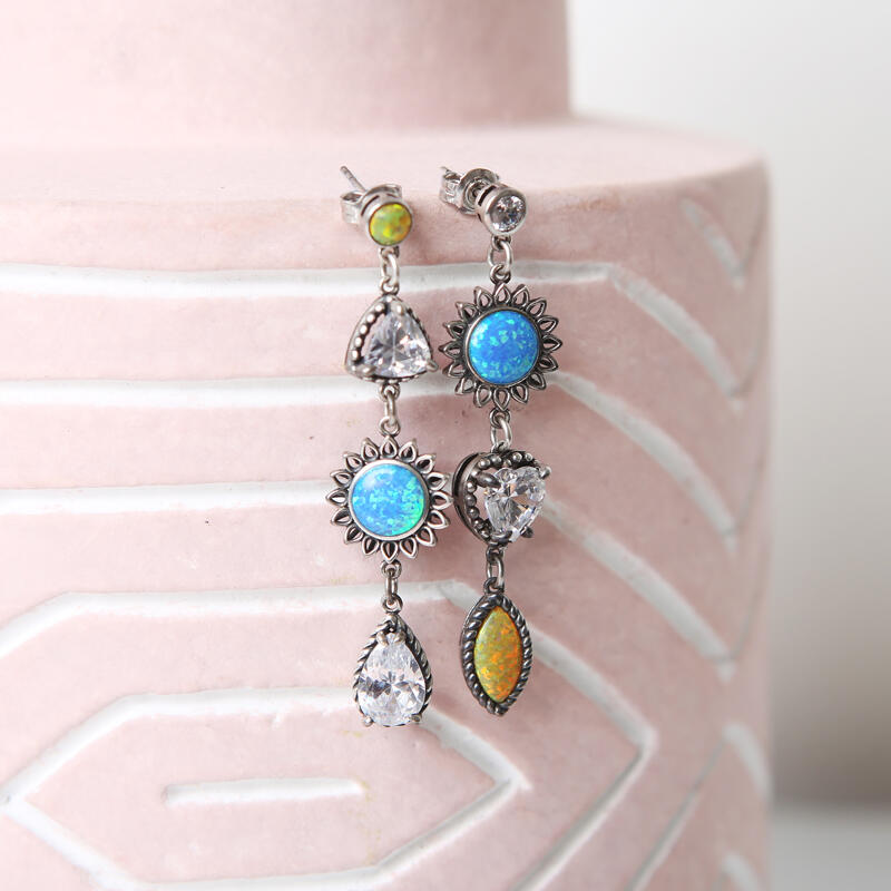 Jeulia Love at First Sight Opal Earrings
