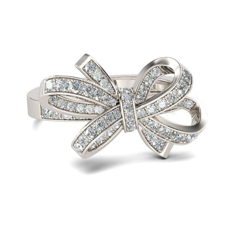 Jeulia Bowknot Sterling Silver Jewelry Set