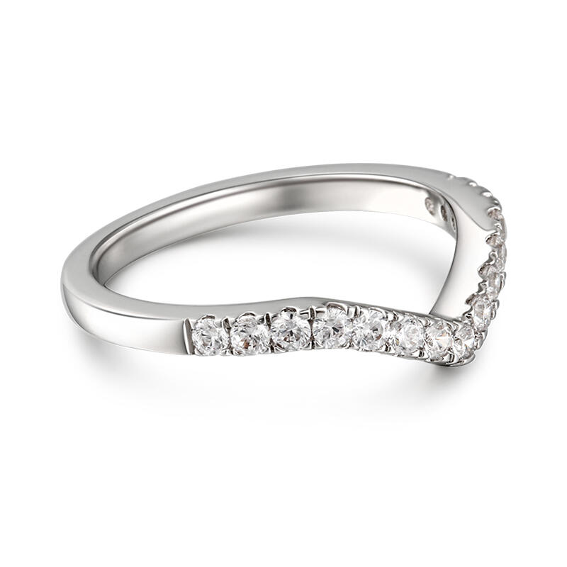 Jeulia "Limitless Love" Sterling Silver Women's Band