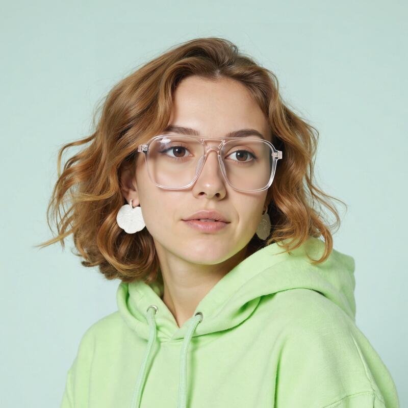 Horizon Aviator Transparent Brown Glasses