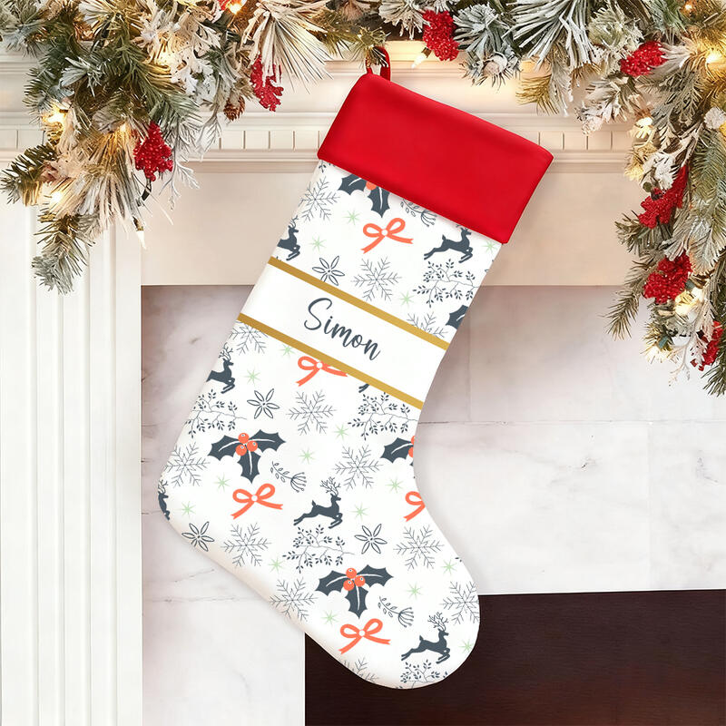 Personliga julstrumpor med anpassade namn Enkla julklappar till vänner