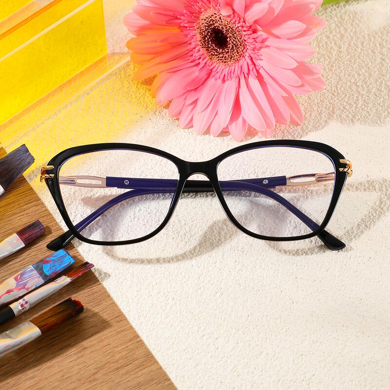 Occhiali da Vista Edwii Cat Eye Nero 