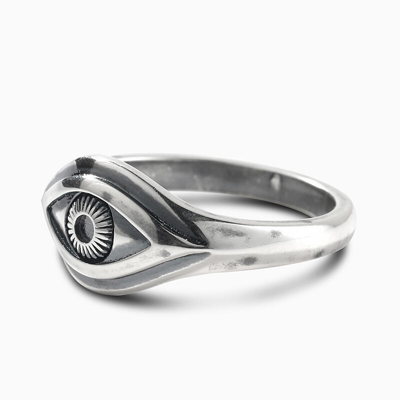 Jeulia "Evil Eye" Sterling Silver Ring