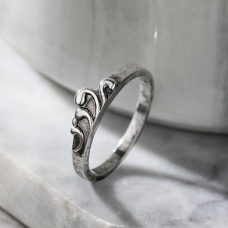 Jeulia "Ocean Wave" Pierścionek srebrny