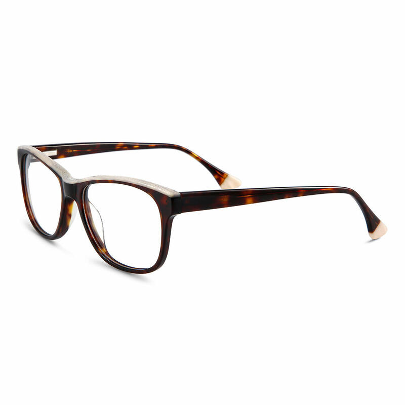 Andrew Rectangle Tortoise White Glasses