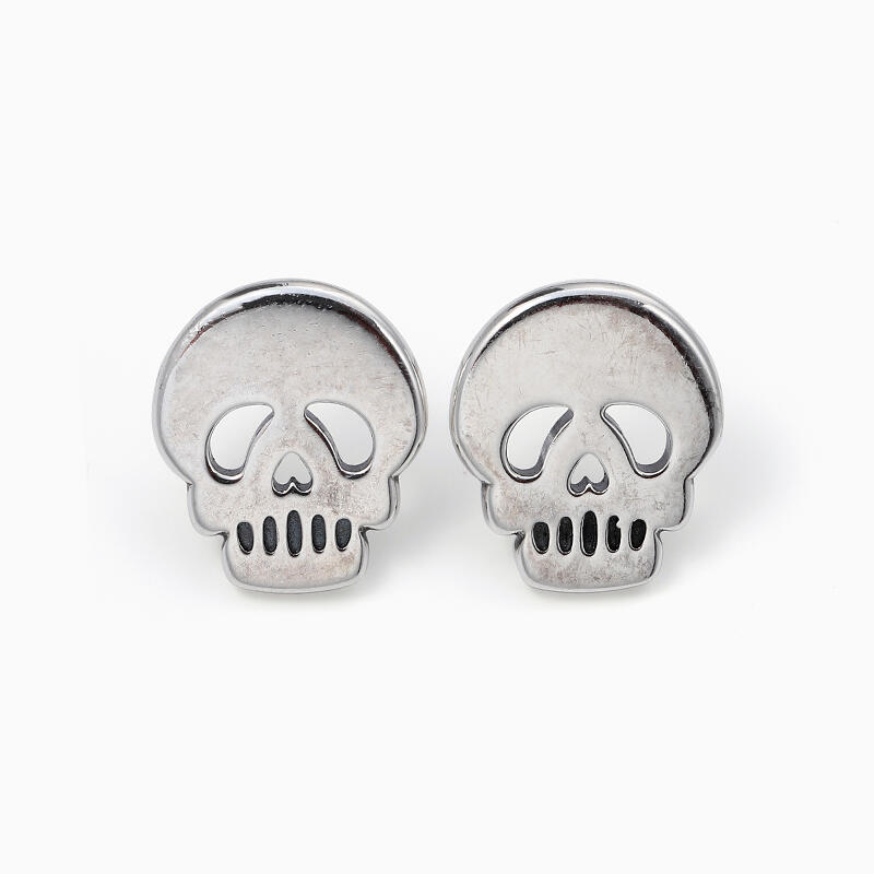 Jeulia "Mystical Skull" Sterling Silver Earrings