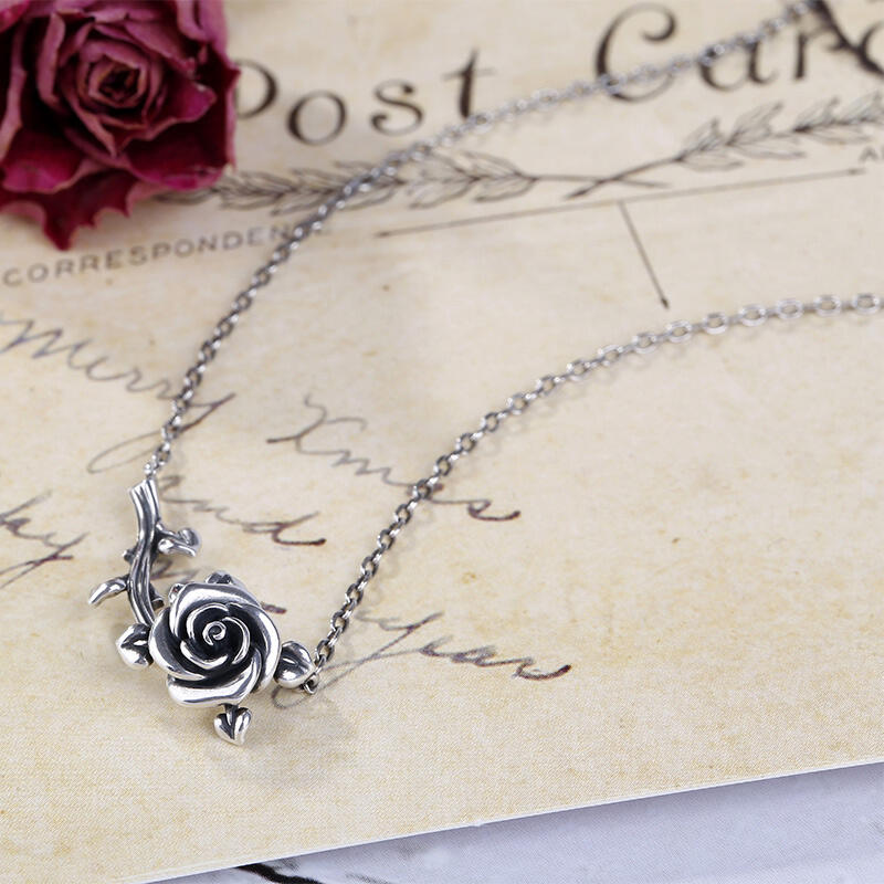 Jeulia Rose Branch Sterling Silver Jewelry Set