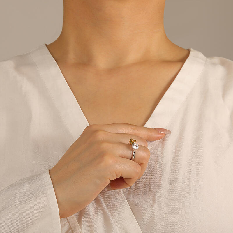 "Sanfter Kuss" Rundschliff Solitär-Verlobungsring