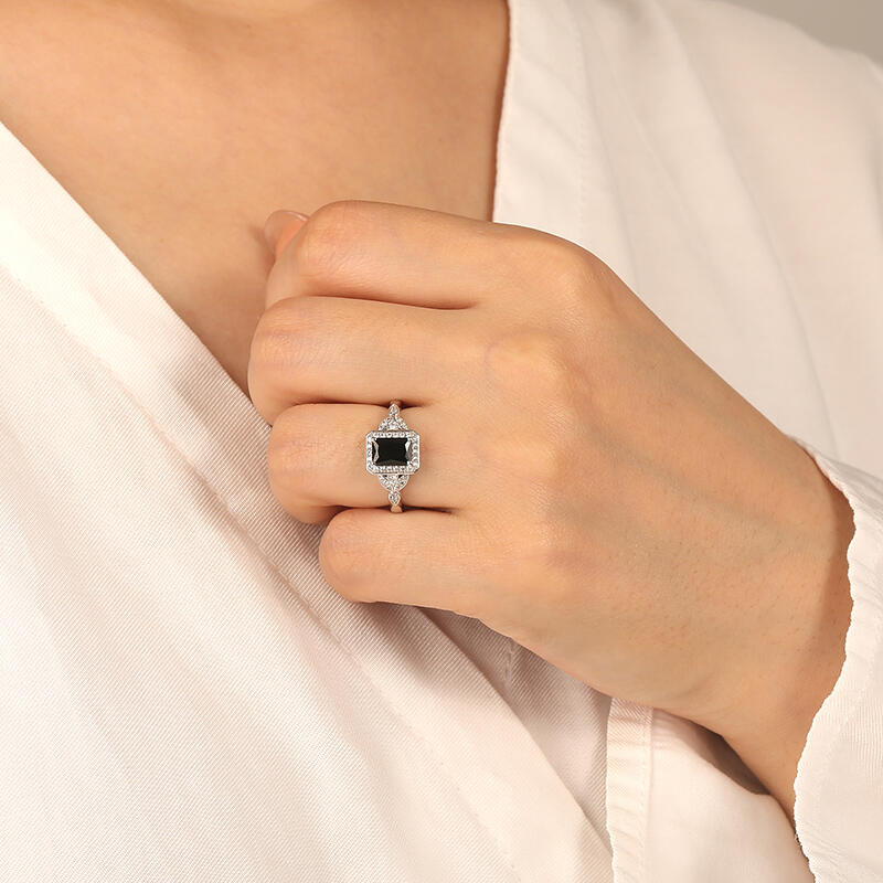 "The Luckiest" Radiant Cut Halo Engagement Ring