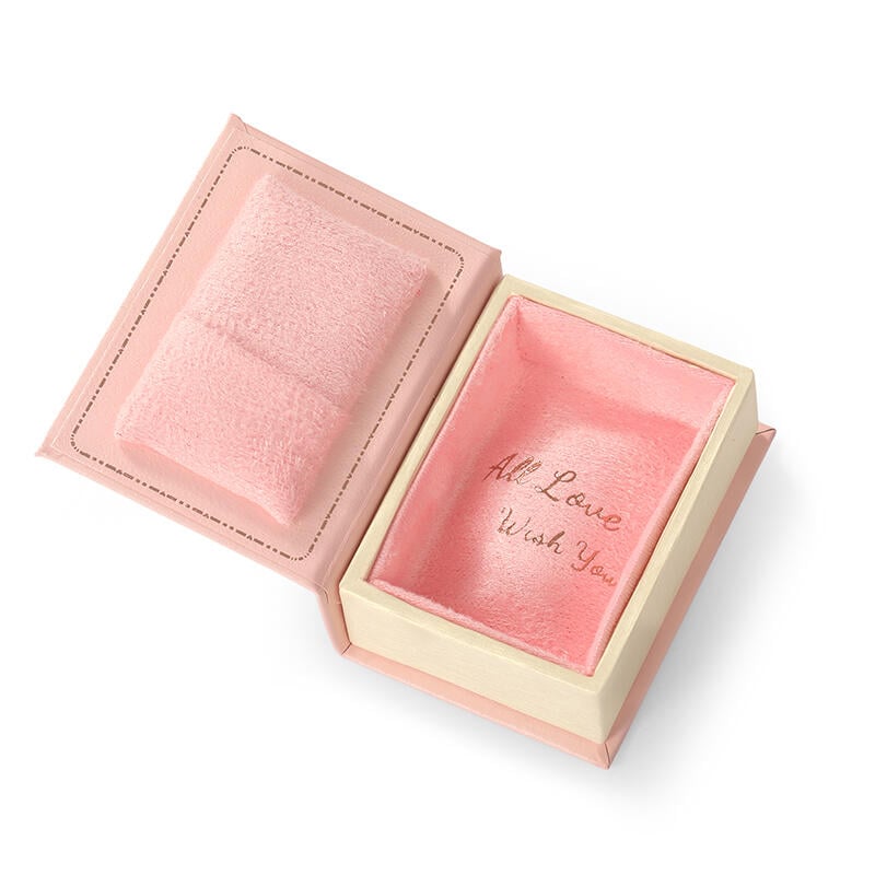 Pink Ring Box Jeulia Vintage Pink Flip-top Book Magnetic Ring Box - Jeulia Jewelry