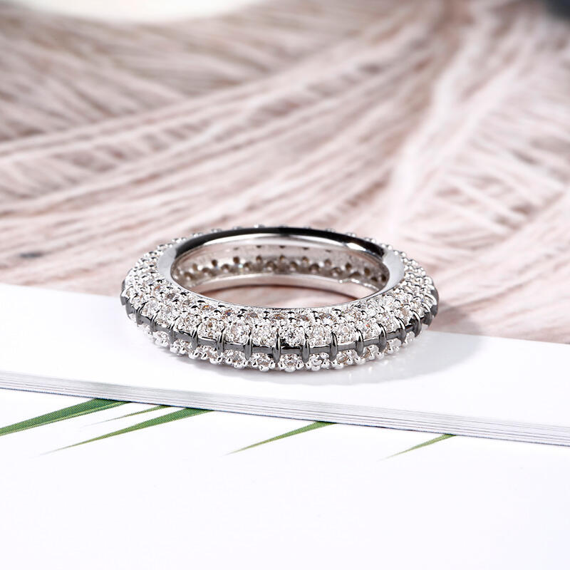 Jeulia "Pumpkin King" Inspired Sterling Silver Eternity Band