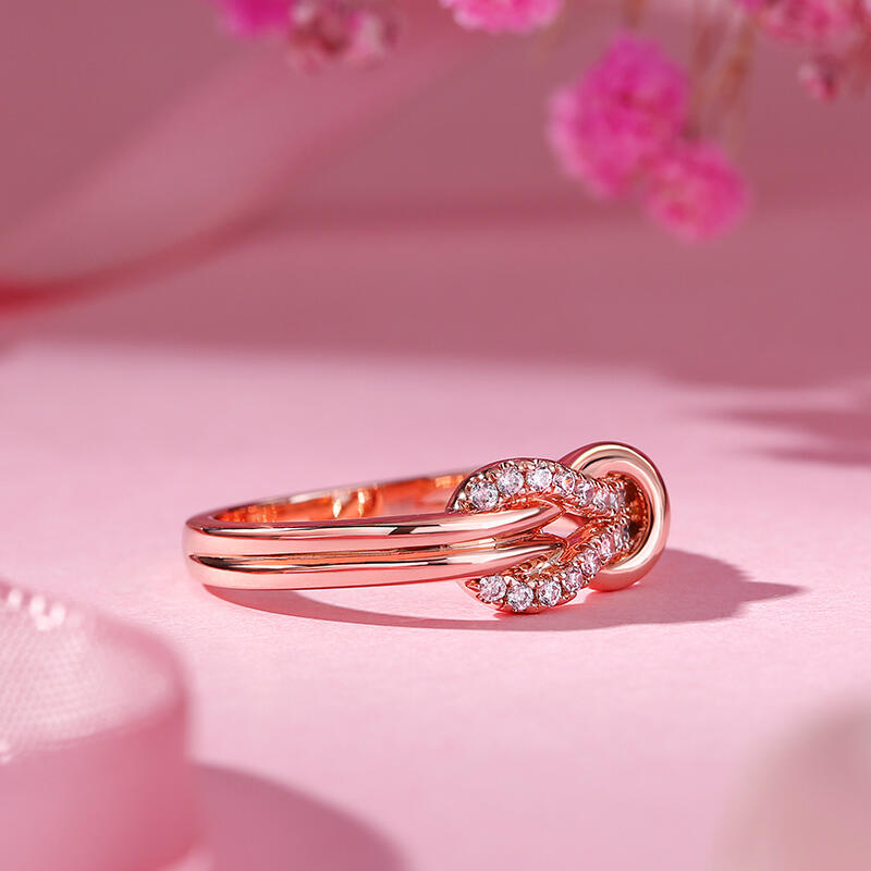 Jeulia Bague Infini en 925 Argent Sterling Amour Bague Nœud Or