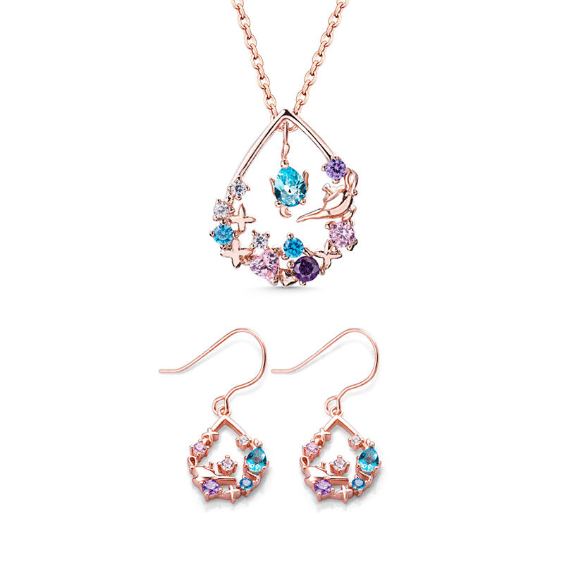 Jeulia Wonderful Lamp Sterling Silver Jewelry Set