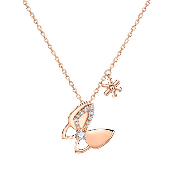 Jeulia "Natural Brilliance" Butterfly Design Sterling Silver Jewelry Set