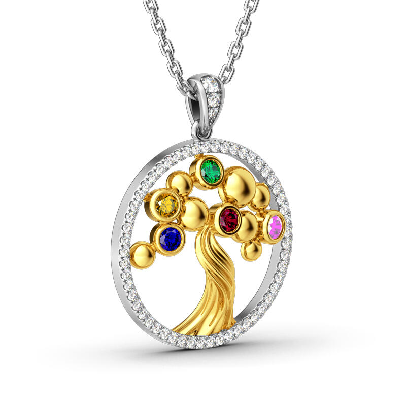 Jeulia Family Tree Pendant